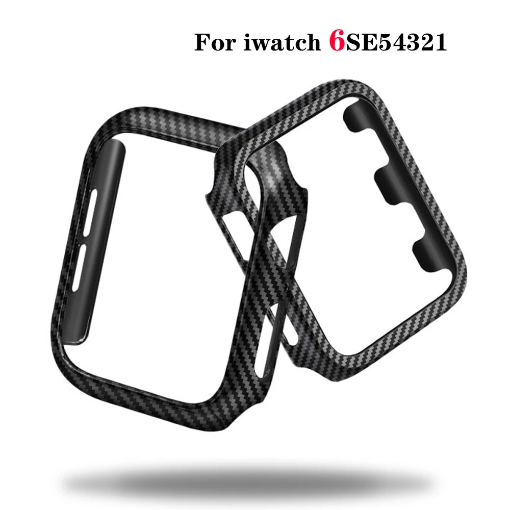 Чехол-бампер для Apple Watch 42 мм 44 38 40 защитный ультратонкий чехол из углеродного