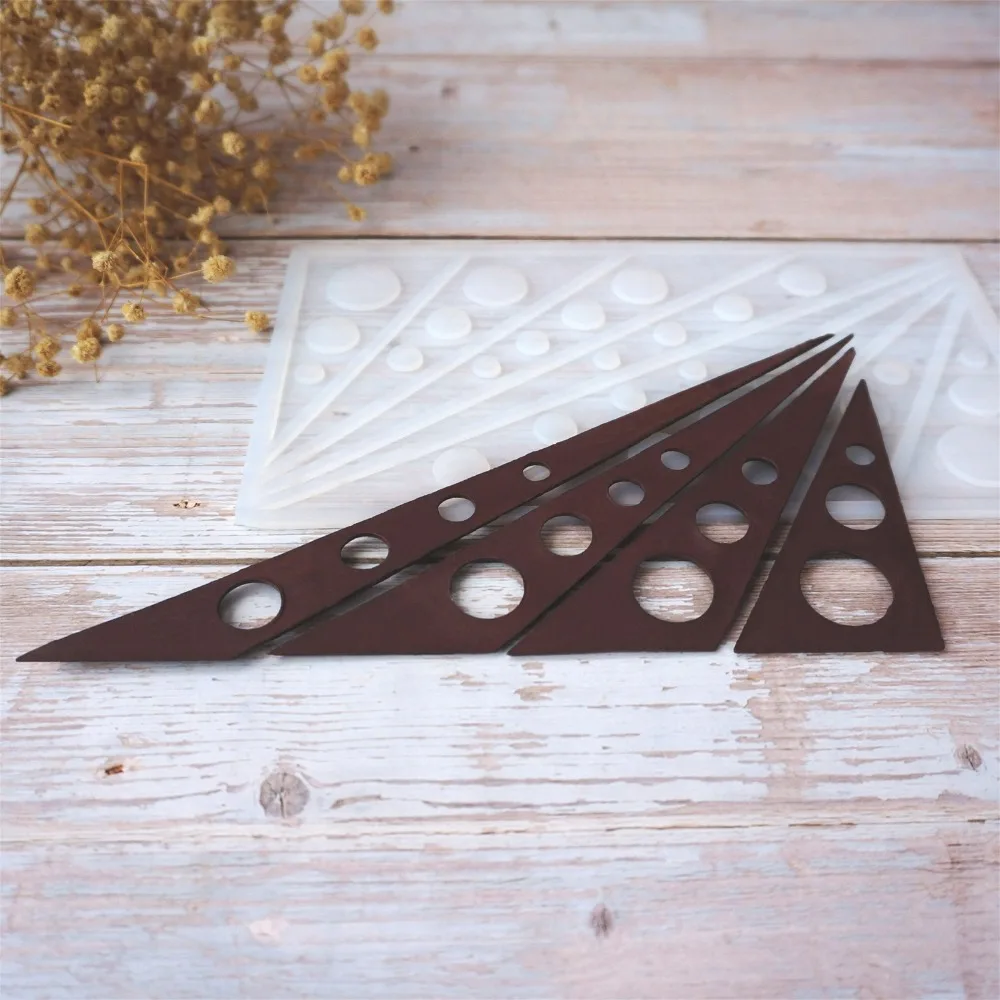 Горячая DIY 3D Треугольники круг Форма силиконовые формы торт украшения