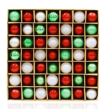 

49Pcs Christmas Tree Decor Ball Bauble Hanging Xmas Party Ornaments Decoration Christmas Tree Pendants for Home Color