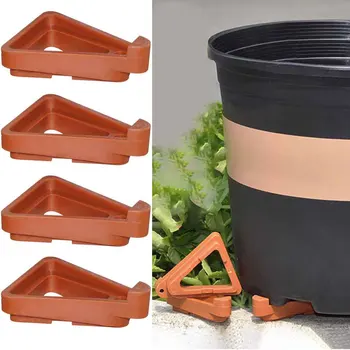 

12pcs Plant Pot Feet Indoor Outdoor Garden Flower Stand Invisible Risers Triangle Toes Display Bonsai Lifters Non Slip Supports