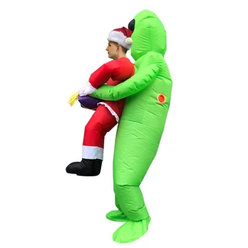 

ET Alien Inflatable Costume Scary Green Alien Cosplay Costume For Adult Inlatable Dinosaur Costume Party Festival Stage