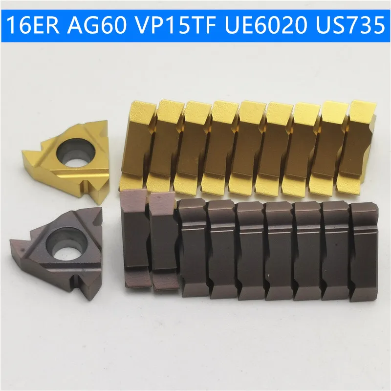 16ER AG60 AG55 UE6020 US735 VP15TF Резьбонарезной инструмент вставки карбида Фрезерный резак с ЧПУ для лазерной резки машина для нарезания канавок