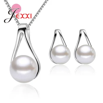 

Pearl Jewelry Sets 925 Sterling Silver Wedding Appointment Jewelry High Quality Lover Girlfriend Birthday Gift Popular Sale