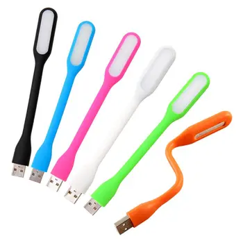

Hot Flexible USB Portable Mini LED Lamp 5V 1.2W For Table Light Random Color