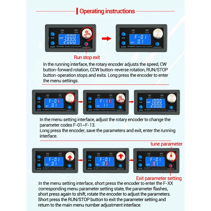 42 57 stepper LCD smart digital display adjustable PWM DC motor speed controller timing reversible control 5V-30V TTL SerialPort