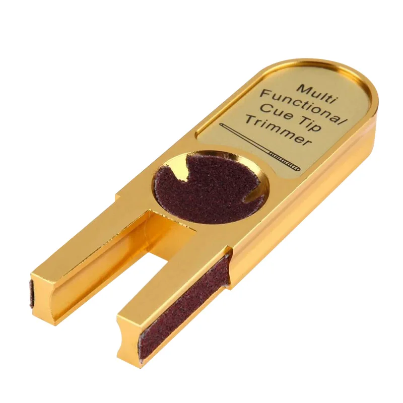 Multifunctional Gold U-shaped Grinding Billiards Cue Tip Scuffer Trimmer