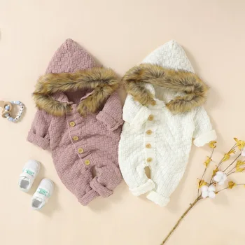 

Baby Rompers Knitted Cartoon Bear Boy Jumpsuits Autum Long Sleeve Toddler Girl Sweaters Clothes Children Overalls Winter4