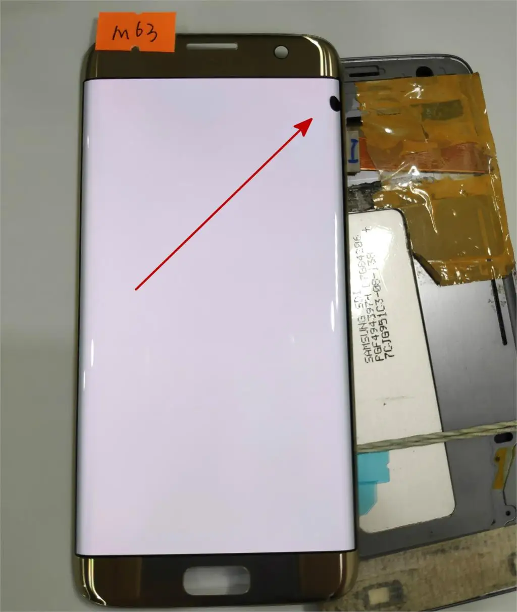 M63 Gold S7 edge ЖК-дисплей с золотым дефектом для samsung Galaxy S7 edge G935F G935A G935FD дефект ЖК-дисплей с сенсорным экраном дигитайзер - Цвет: M63 Gold