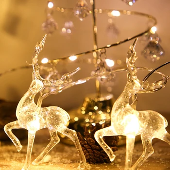 

Elk Deer LED String Light 10LED 20LED Battery Operated Reindeer Indoor Decoration for Home Holiday Festivals Outdoor Xmas Party