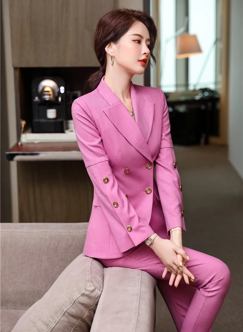 Деловые костюмы с длинным рукавом для женщин деловые со штанами и куртками