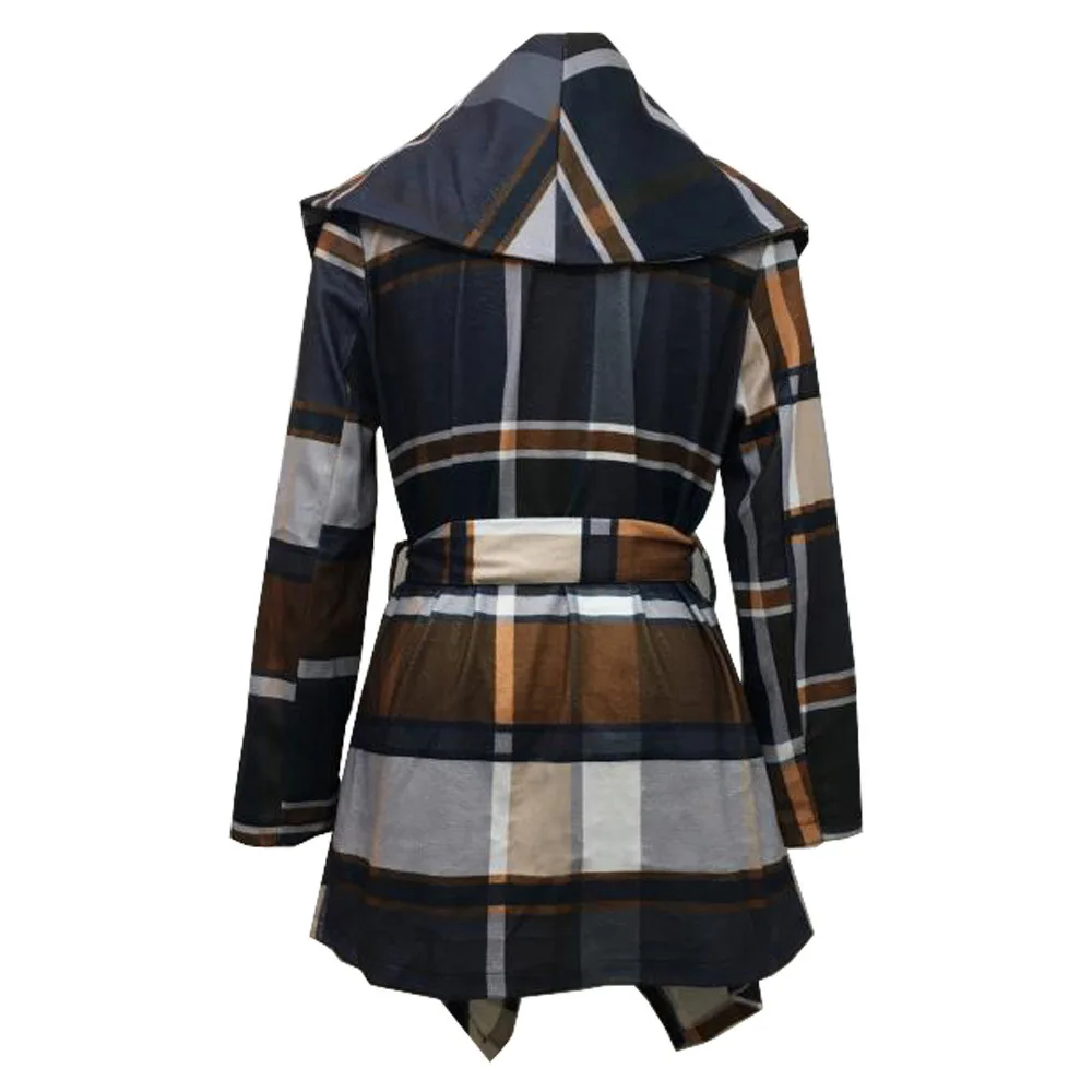 

2020 Winter Coat Women Loose Clothing Warm coat Women Parka Plaid Wool Coat Women Long Winter Jacket For Women Trench Coat