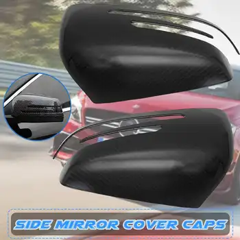 

New Pair Carbon Fiber Look Car Add-On Rearview Side Mirrors Cover Cap Shell For Mercedes For Benz A B C E CLA GLA GLK Class ABS