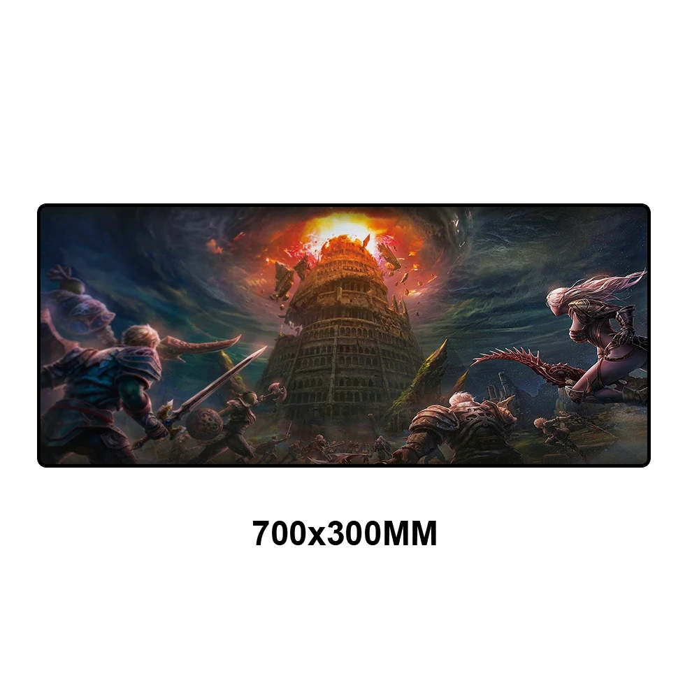 TT2-010 Lineage 2 коврик для мыши xl игровой коврик для мыши геймер большая клавиатура HD аксессуары для ПК ноутбук офисный коврик для мыши резиновый игровой коврик 70X30 см - Цвет: TT2-010