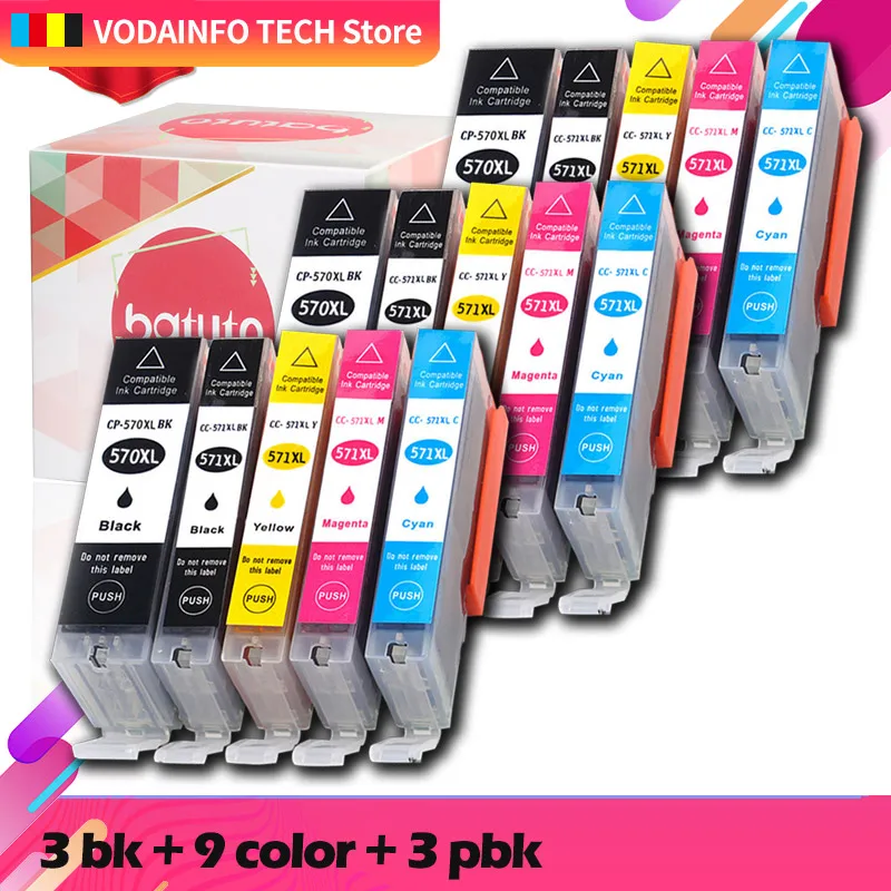 PGI 570 CLI 571 полный чернильный картридж новым чипом для canon PIXMA MG5750 MG5751 MG5752 MG6850 MG6851 MG6852