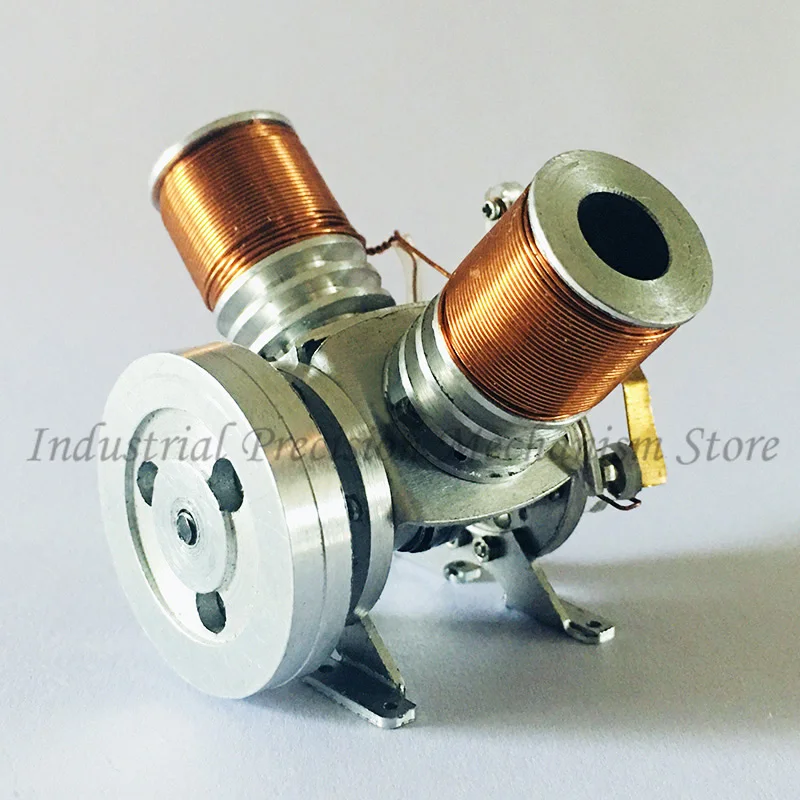 

Two-cylinder engine model, strong magnetic piston reciprocating engine, cam machine electromagnetic physics teaching aid