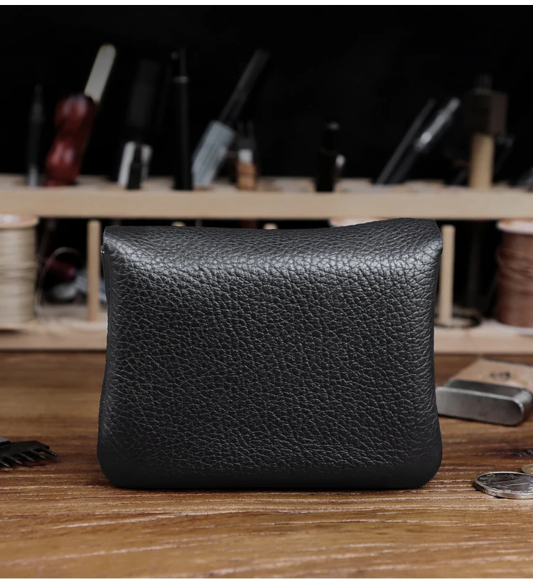 Unisex Karte Brieftasche Crazy Horse Leder männer Brieftasche Tragbare Credit ID Karte Halter Tasche Handgemachten Geldbörse Zipper Geld beutel – Detail 18