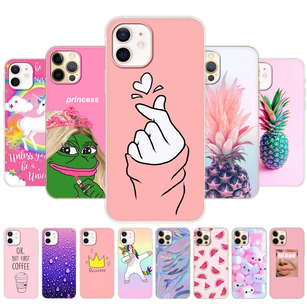 Per Iphone 12 Custodia Per Iphone 12 Mini 12 Pro Max Custodia Cover In Silicone Morbido Per Apple Iphone12 Iphone12Pro 12Pro Paraurti Indietro