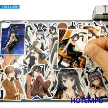 

50pcs Cute Anime Sister School Kawaii Bunny Girl Funny Sticker for Notebook Phone Laptop Bike Motorcycle Car Waterproof Stickers