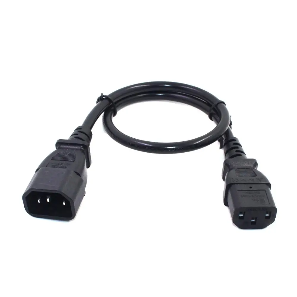 0.5m IEC 320 C14 To C13 Extension Cable For PDU UPS 10A 250V Male Plug To Female Socket AC Power Cord