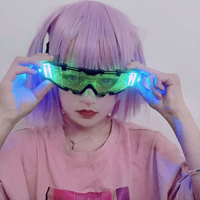 Japan Harajuku Anime Glasses Led Super Cool Safety Goggles Cosplay