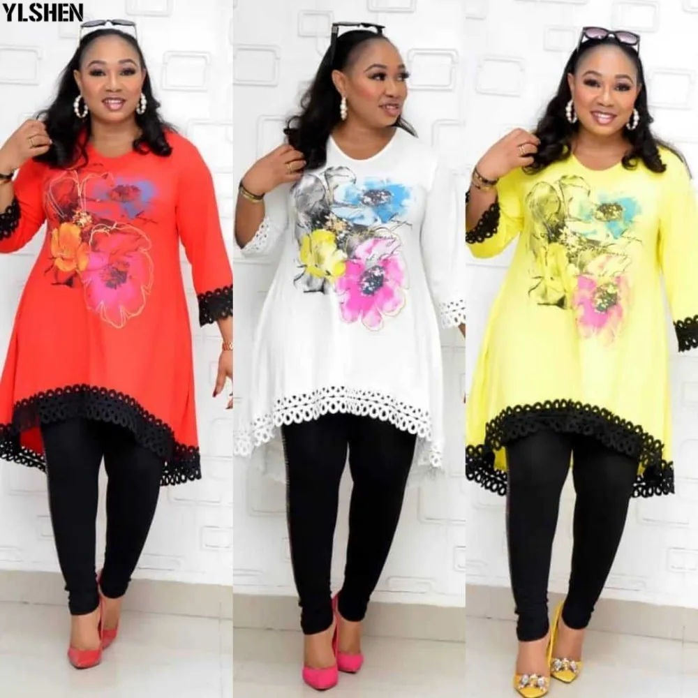 African Dresses for Women 2 Piece Set Dashiki Print Hot Drilling African Clothes Bazin Broder Riche Fashion Robe Africaine Femme 01