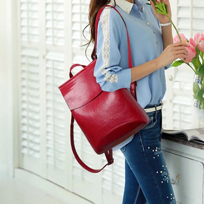 Модный женский молодежный рюкзак кожаный рюкзак для девочек-подростков школьная сумка MUG88