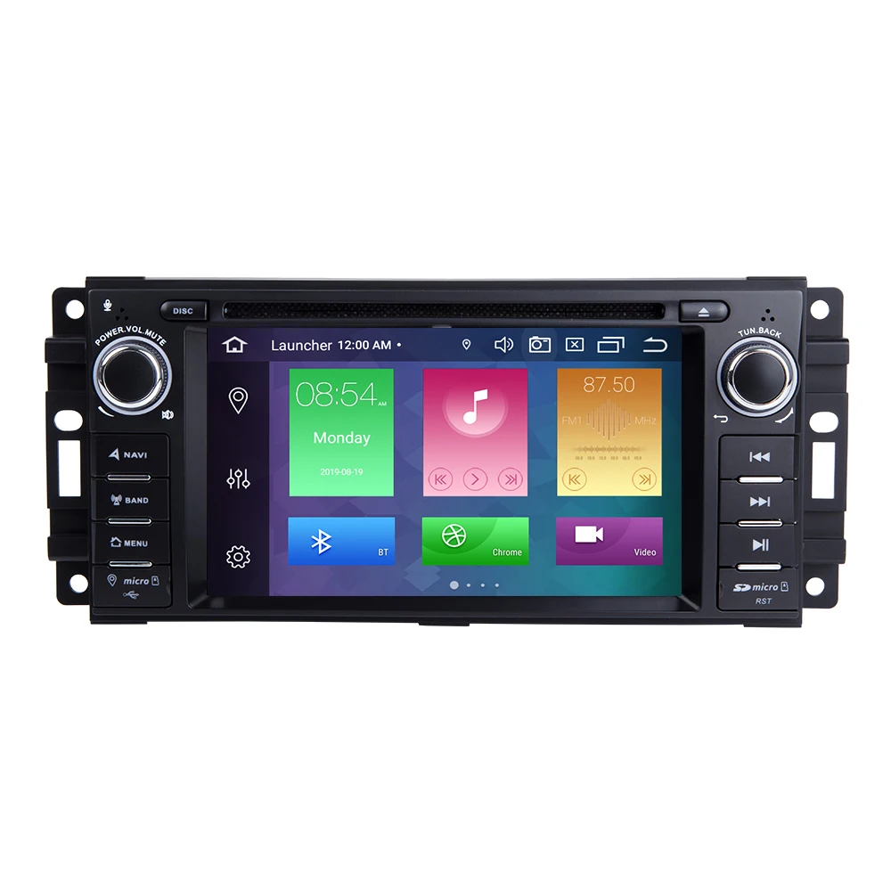  1Din Android 9 Car Multimedia For Jeep Grand Cherokee Chrysler 300C Compass Patriot Dodge Sebring R