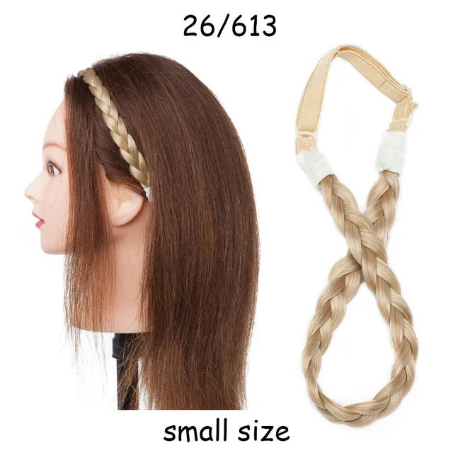 BENEHAIR Synthetic Braided Headbands Fake Hair Plaited Hair Band Braiding Hair Accessories Hair Extension Hairpiece For Women S-26-613
