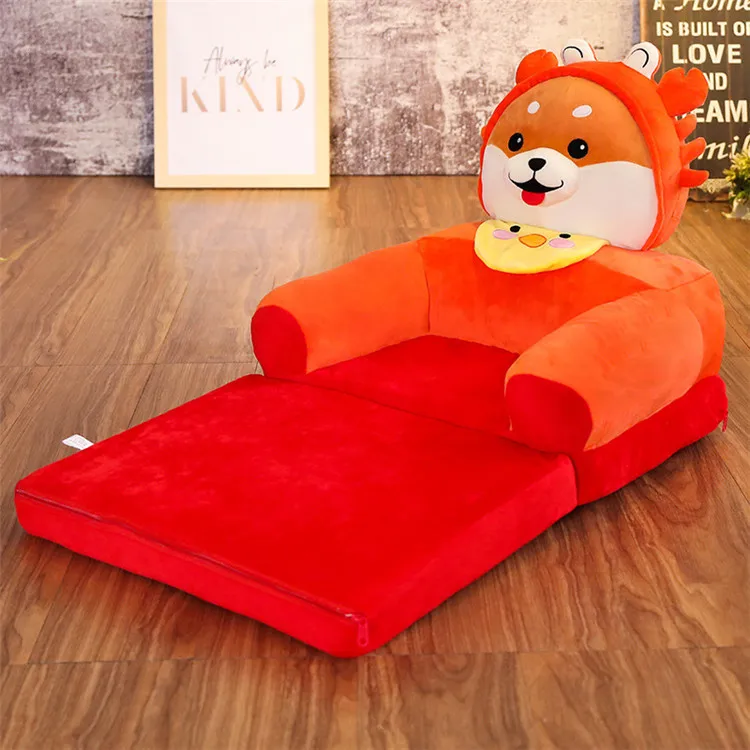 2019 Новый стиль мультфильм складной диван плюшевый стул с изображением оленя подарок на день рождения детей настраиваемый логотип