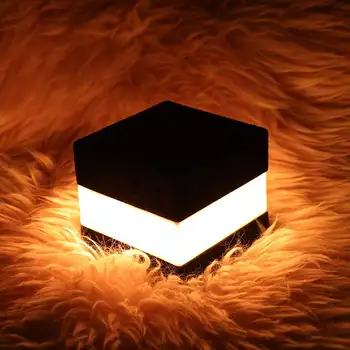 

3 Modes LED Cube Night Light Colorful USB Rechargeable Touch Night Light Bar Cafe Restaurant Decoration Lamp Torch Lantern