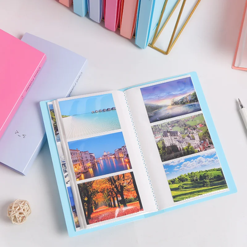 1pc 240 Slots ID Holders Cute Cartoon Book Star Large Card Stock Capacity Business Clip Ticket Collection Book Stocks