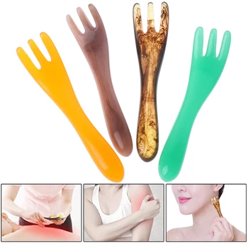 

Massager Durable Jade Three Claw Facial Massage Board Massage Tool Comb Scrapping Tool Skin Care Tool