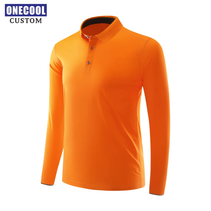 Long Sleeve Quick-drying Sports Polo Shirt Custom Logo Print Embroidery Breathable Summer Men And Women Tops S-5XL ONECOOL