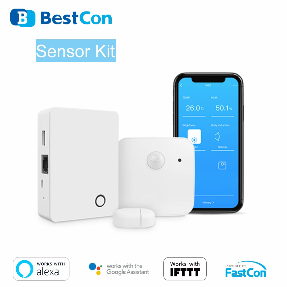 BROADLINK MSK1 BestCon сенсор шлюз комплект безопасности Система 433 МГц датчик двери