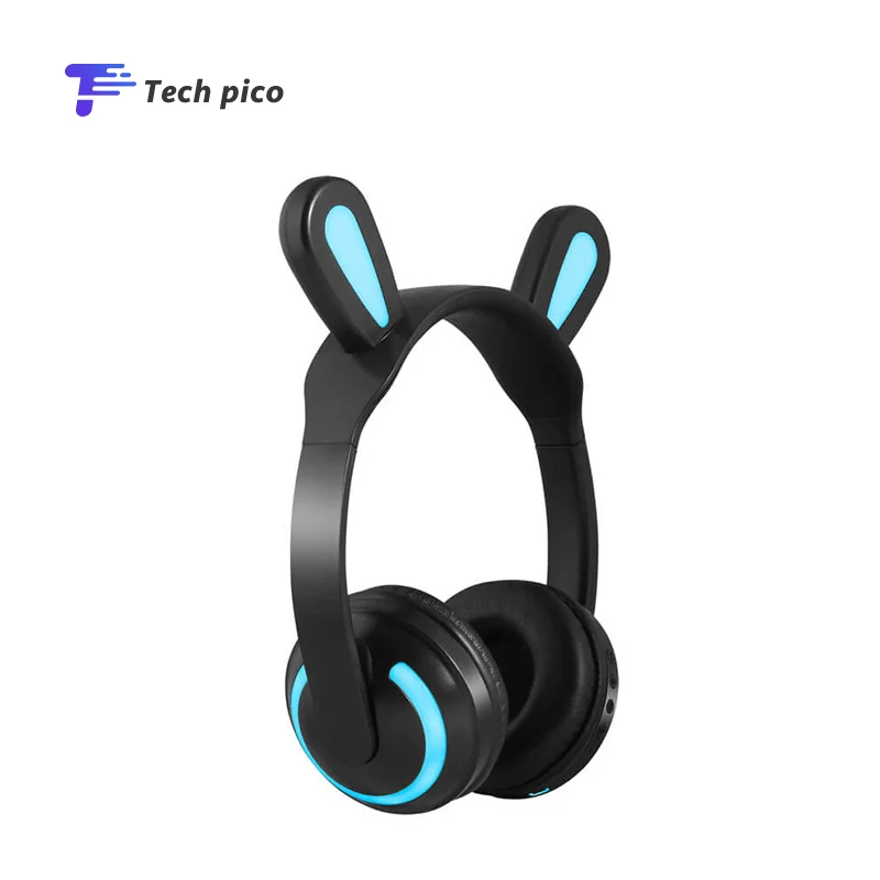 Детские наушники Bluetooth стерео кошачьи наушники мигающие светящиеся кошачьи наушники игровая гарнитура наушники 7 цветов светодиодный светильник