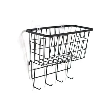 

Desktop Storage Basket Combination No trace Kitchen Seasoning Wrought Iron Racks Rectangular Basket Bathroom Dormitory Set
