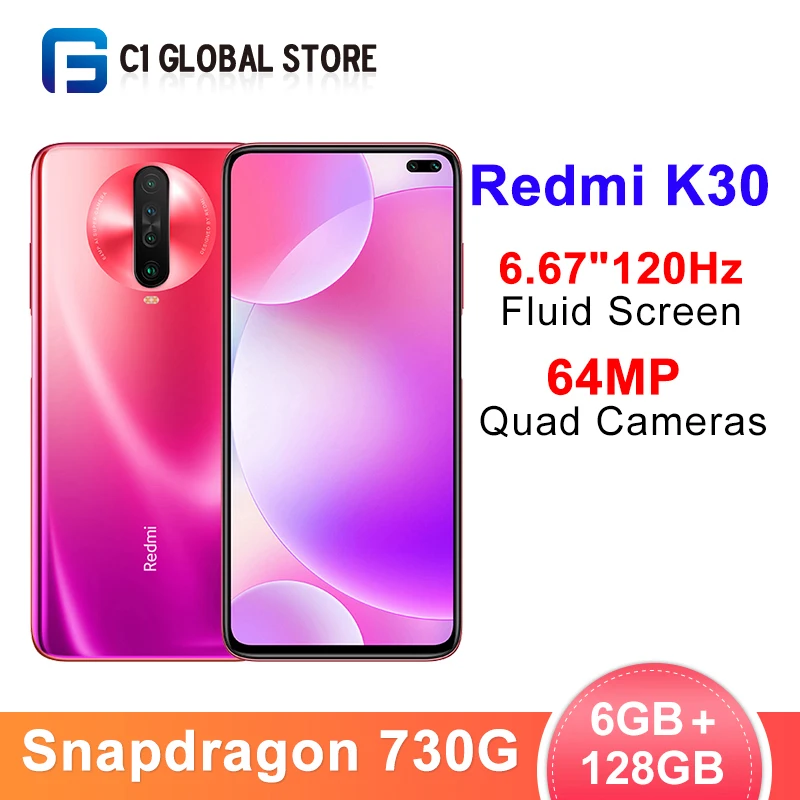 Новейший Смартфон Xiaomi Redmi K30 6GB 128 GB Восьмиядерный процессор Snapdragon 730G