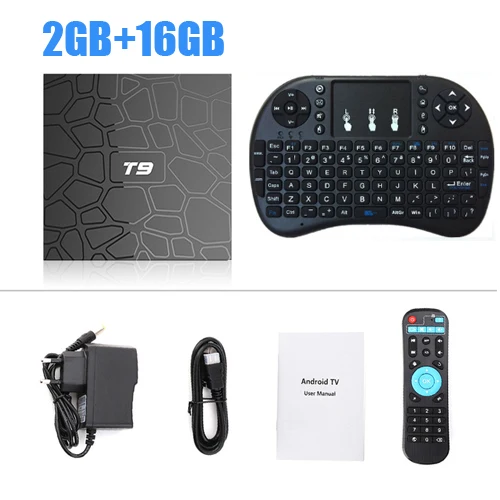 2GB 16GB I8 ТВ-приставка Android T9 Android 9,0, ТВ-приставка, 4 ГБ DDR3 ram, 64 ГБ rom, RK3318, поддержка Bluetooth 4,2, 2,4G и 5,0 ГГц, WiFi, 4 K, ТВ-приставка, смарт-ТВ - Цвет: 2GB 16GB I8
