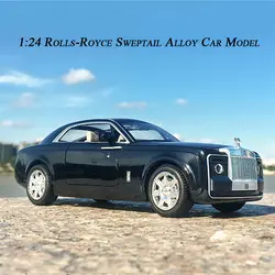 1:24 Rolls-Royce Sweptail высокая имитация сплава Роскошная модель автомобиля rolls royce Металлическая Модель литья под давлением звук и легкие