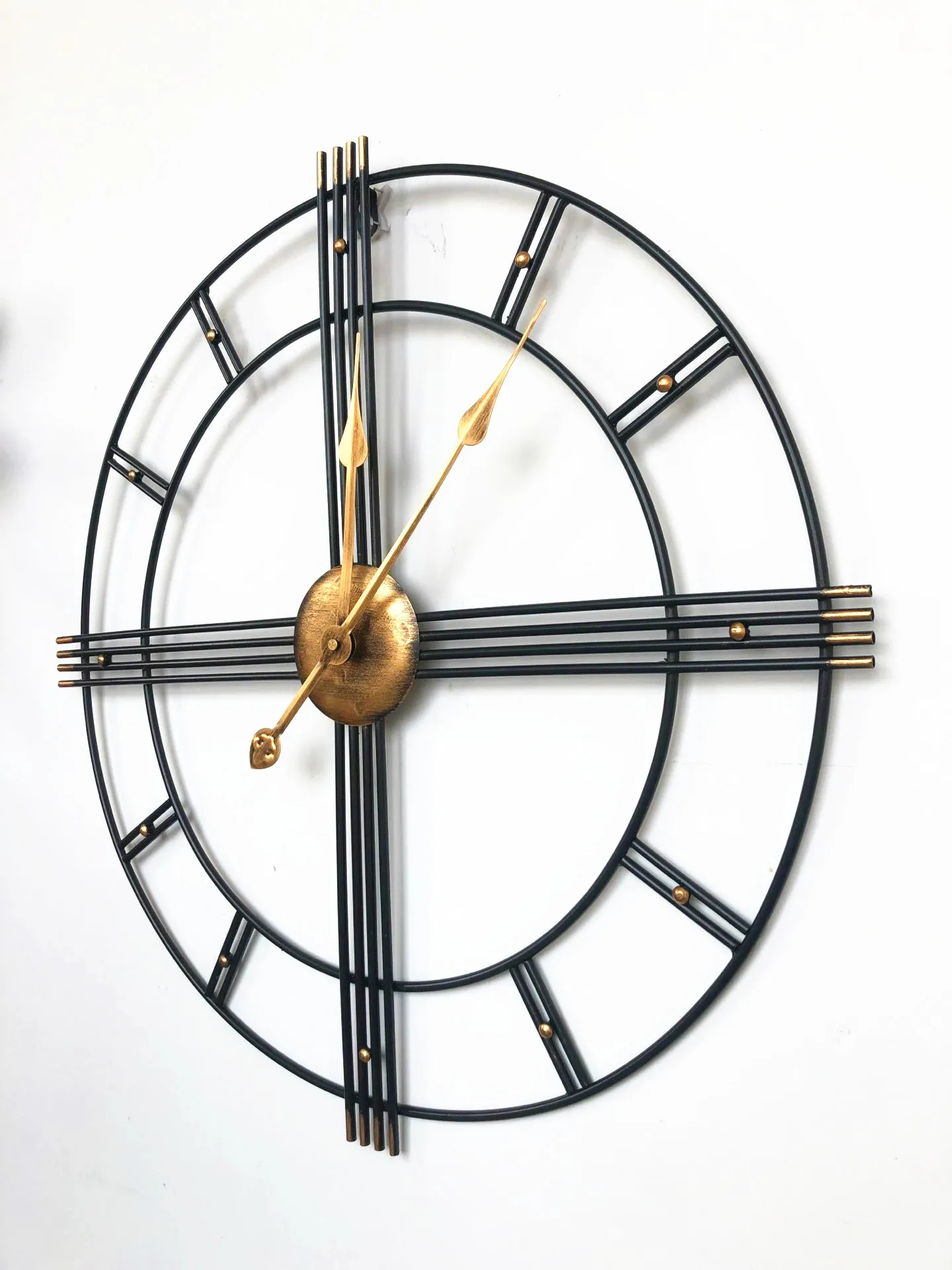 60 см скандинавские креативные ретро металл Кованое железо римские часы