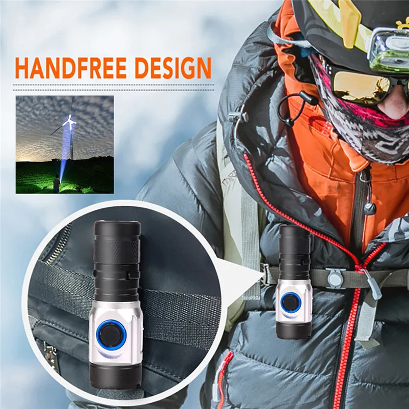 4x XPG LED Flashlight 18650 Multi-Function Torch Flashlight USB Charging Mini Flashlight Set Waterproof Lanterna 40AUG709