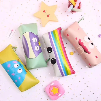 

Creativity Cartoon Animal Pencil Case Kawaii Large Capacity PU Pen Box Bag Stationery Pencilcase School Supplies Student 050040