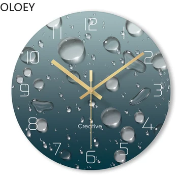 

Glass Large Wall Clock Mechanism Kitchen Minimalist Nordic Creative Modern Design Wall Clocks Office Reloj Cocina Home Decor Hot