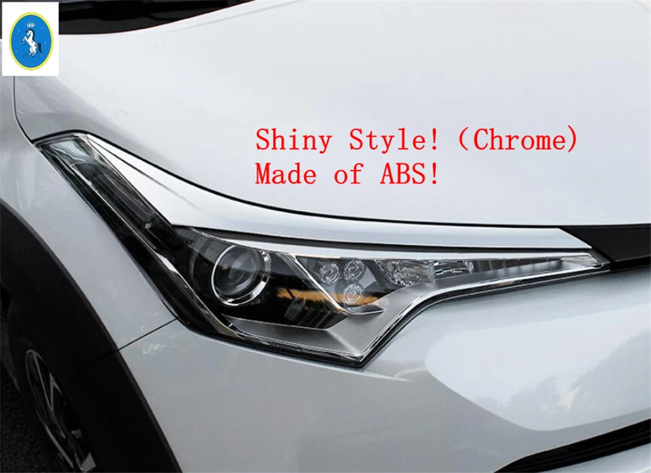 Yimaautotrims передняя фара лампа век бровь Крышка Накладка для Toyota C-HR CHR- ABS углеродное волокно авто аксессуары