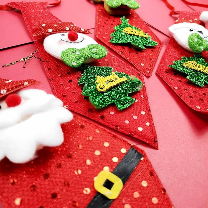 Christmas NEW YEAR Tie Party Accessories Boys Creative Christmas Bow Tie Children Party Dance Decoration For Kids Glow in Dark