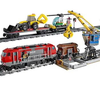 

DHL City 82009 02009 with Motor Building Blocks Bricks Compatible Heavy Haul Rail Train Engineering Vehicle Children Toys