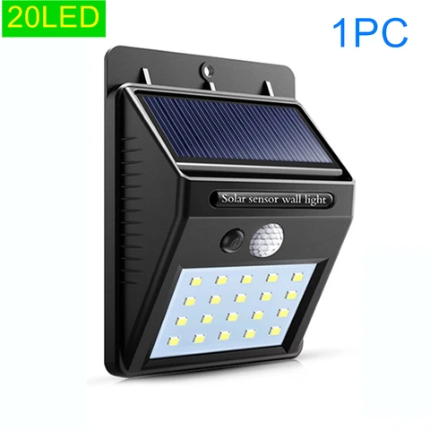 LED Solar Light Outdoor Solar Lamp Powered Sunlight Waterproof PIR Motion Sensor Street Light for Garden Decoration