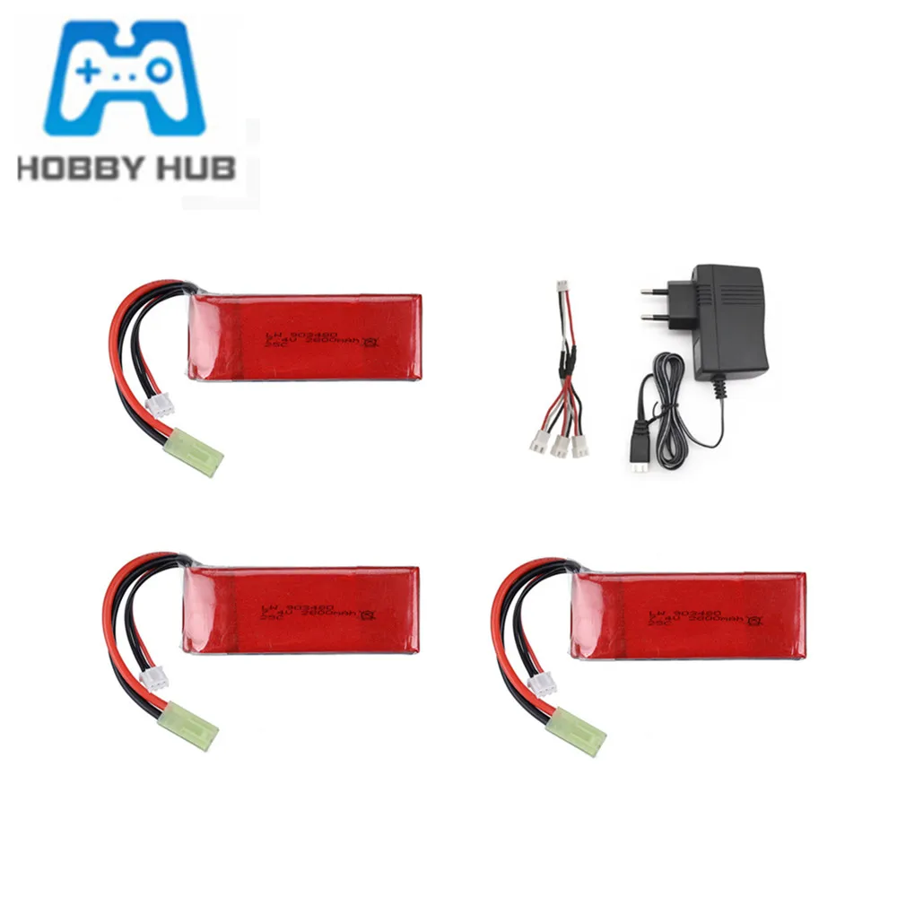 7 4 V 2800mAh литий-полимерный Батарея Зарядное устройство набор для Feilun FT009 RC лодка