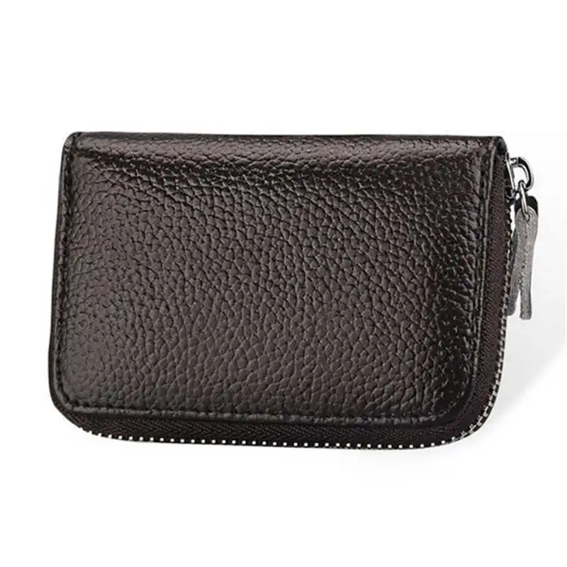 coffee color Мужские Женские Кожаные мини тонкий кошелька паспорта кредитных карт держатель, чехол, Органайзер Кошелек - Цвет: coffee color