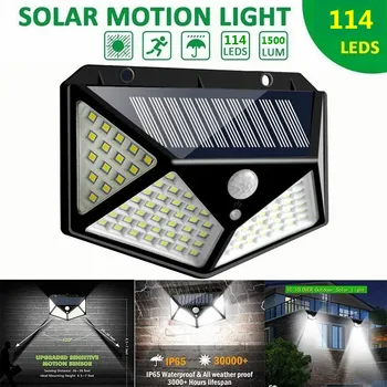 

Solar Lamp Motion Sensor LED Solar Wall Lights 270 Wide Angle Easy-to-Install Security Wall Lights with 3 Modes Waterproof IP65